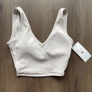 NWT Buffbunny White Material Girl Ribbed Crop